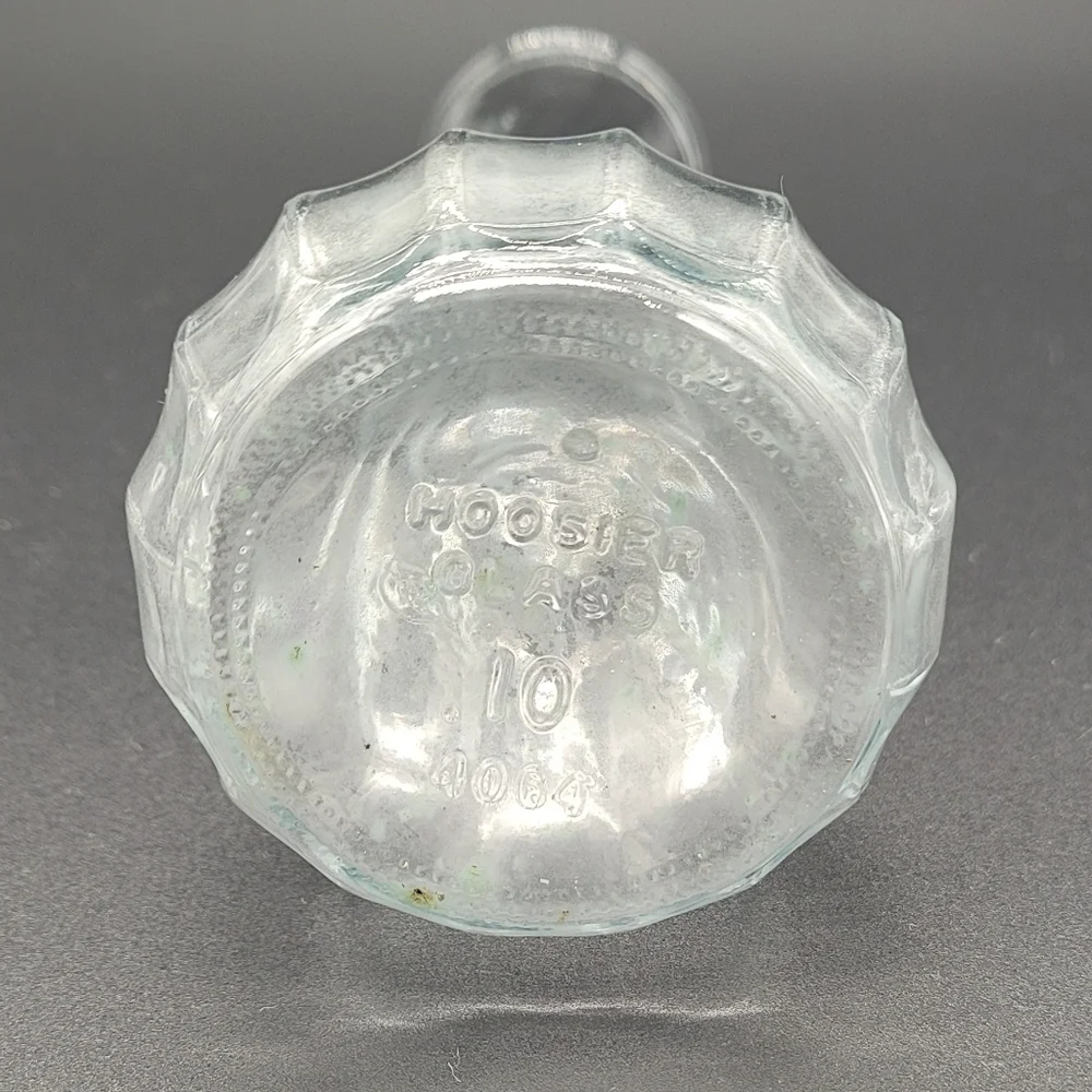 Vintage Hoosier Clear Glass Bud Vase Swirl Ribbed Pattern​​​